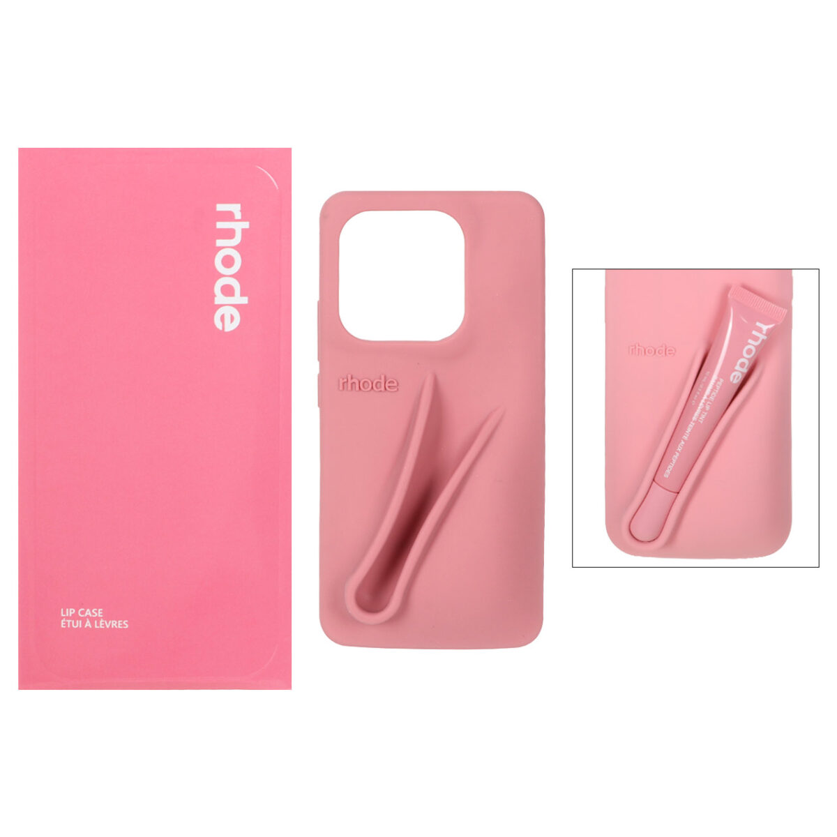 قاب سیلیکونی پاک کنی اورجینال rhode با ست لیپ گلاس Xiaomi Redmi Note 14 4G - کالباسی (پک دار) - تصویر 1