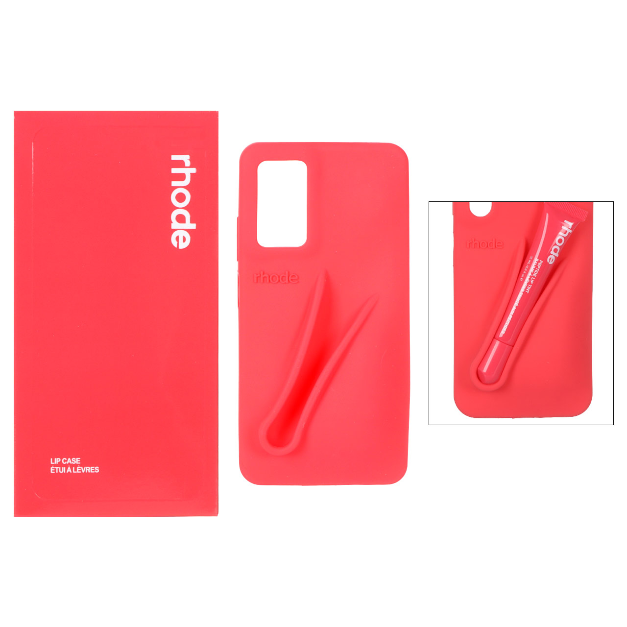 1508126.jpg قاب سیلیکونی پاک کنی اورجینال rhode با ست لیپ گلاس Xiaomi Redmi Note 12 Pro 4G / Redmi Note 11 Pro - قرمز (پک دار) - تصویر 1