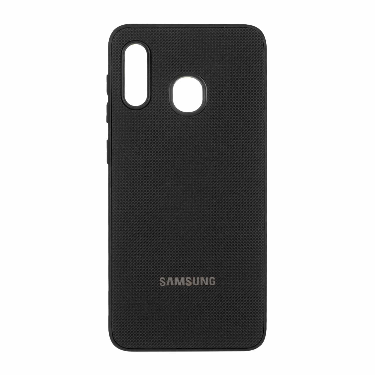 1510534 قاب سوزنی لوگو متال Samsung Galaxy A30 / A20 - مشکی - تصویر 1