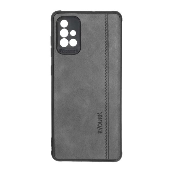 قاب طرح چرم RYOURK مدل Samsung Galaxy A71 - خاکستری
