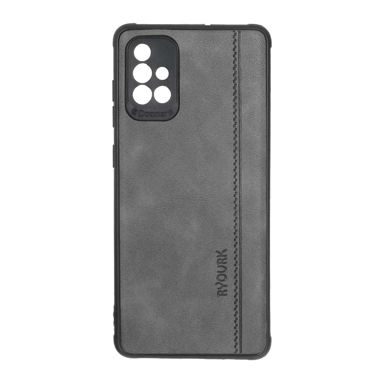 1512022 قاب طرح چرم RYOURK مدل Samsung Galaxy A71 - خاکستری - تصویر 1