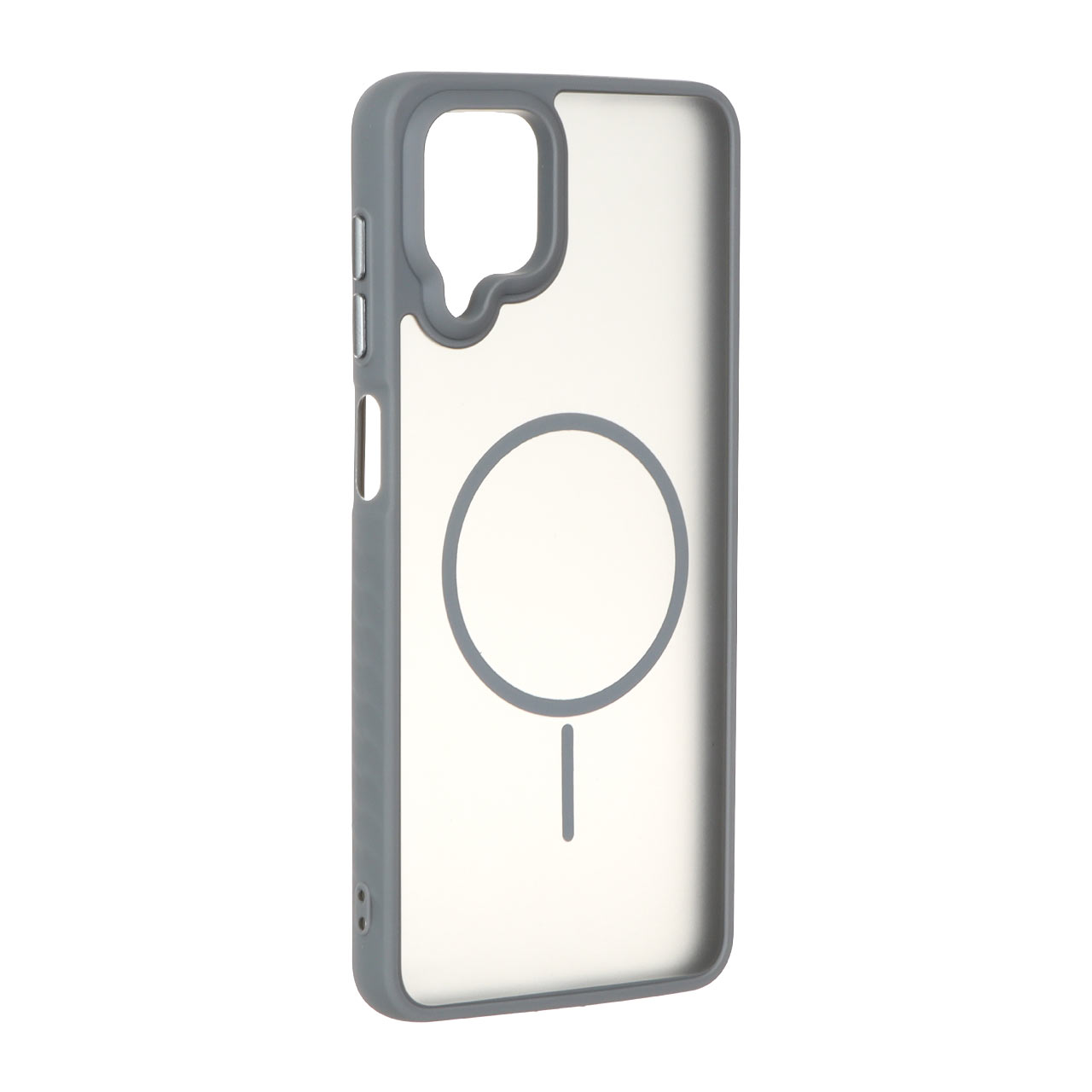 1516234 قاب مات طرح مگ سیف دور هاشور Samsung Galaxy A12 / M12 / F12 - خاکستری - تصویر 1