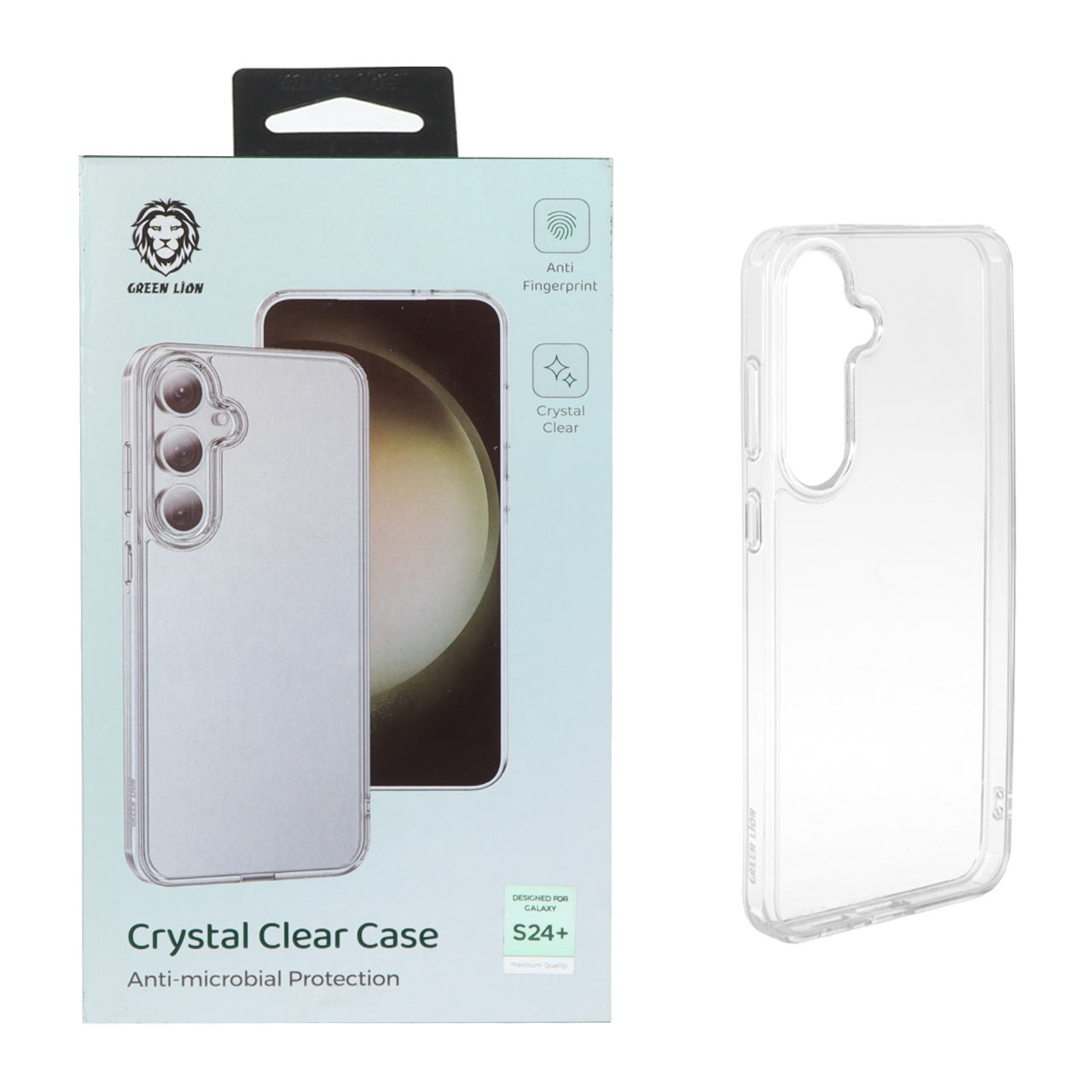 1517528 قاب اورجینال Green Lion پشت سخت Crystal Clear مدل Samsung Galaxy S24 Plus - شفاف (پک دار) - تصویر 1
