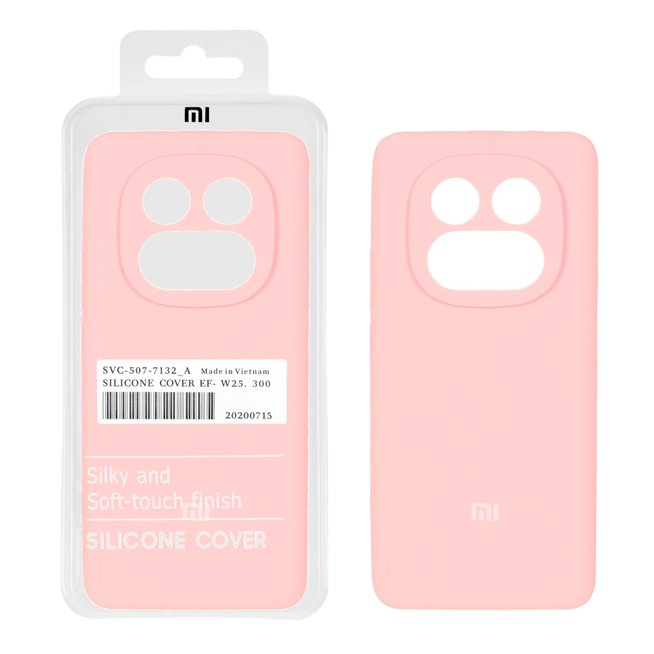 1518866 قاب سیلیکونی پاک کنی اورجینال درجه یک Xiaomi Redmi Note 14 Pro Plus 5G - صورتی (پک دار) - تصویر 1