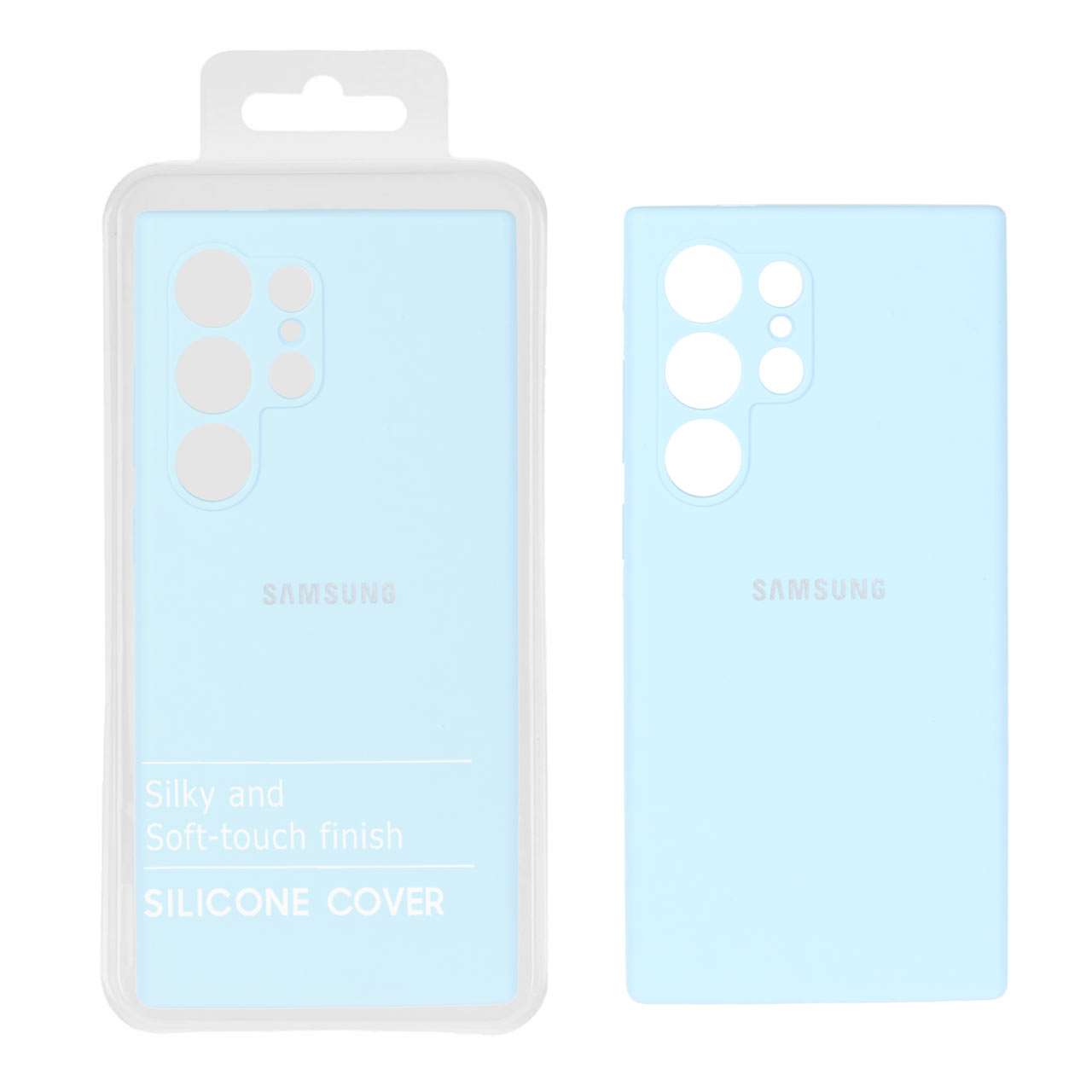 1521232 قاب سیلیکونی پاک کنی اورجینال درجه یک Samsung Galaxy S24 Ultra - آبی آسمانی (پک دار) - NTC - تصویر 1