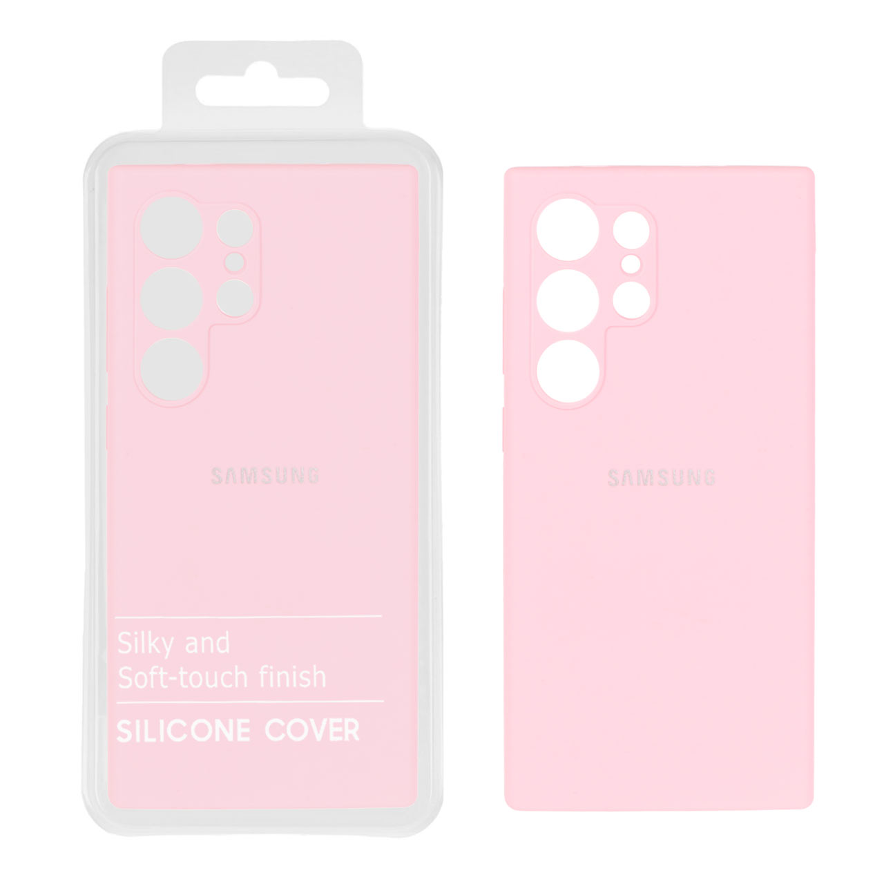 1521236 قاب سیلیکونی پاک کنی اورجینال درجه یک Samsung Galaxy S24 Ultra - صورتی (پک دار) - NTC - تصویر 1