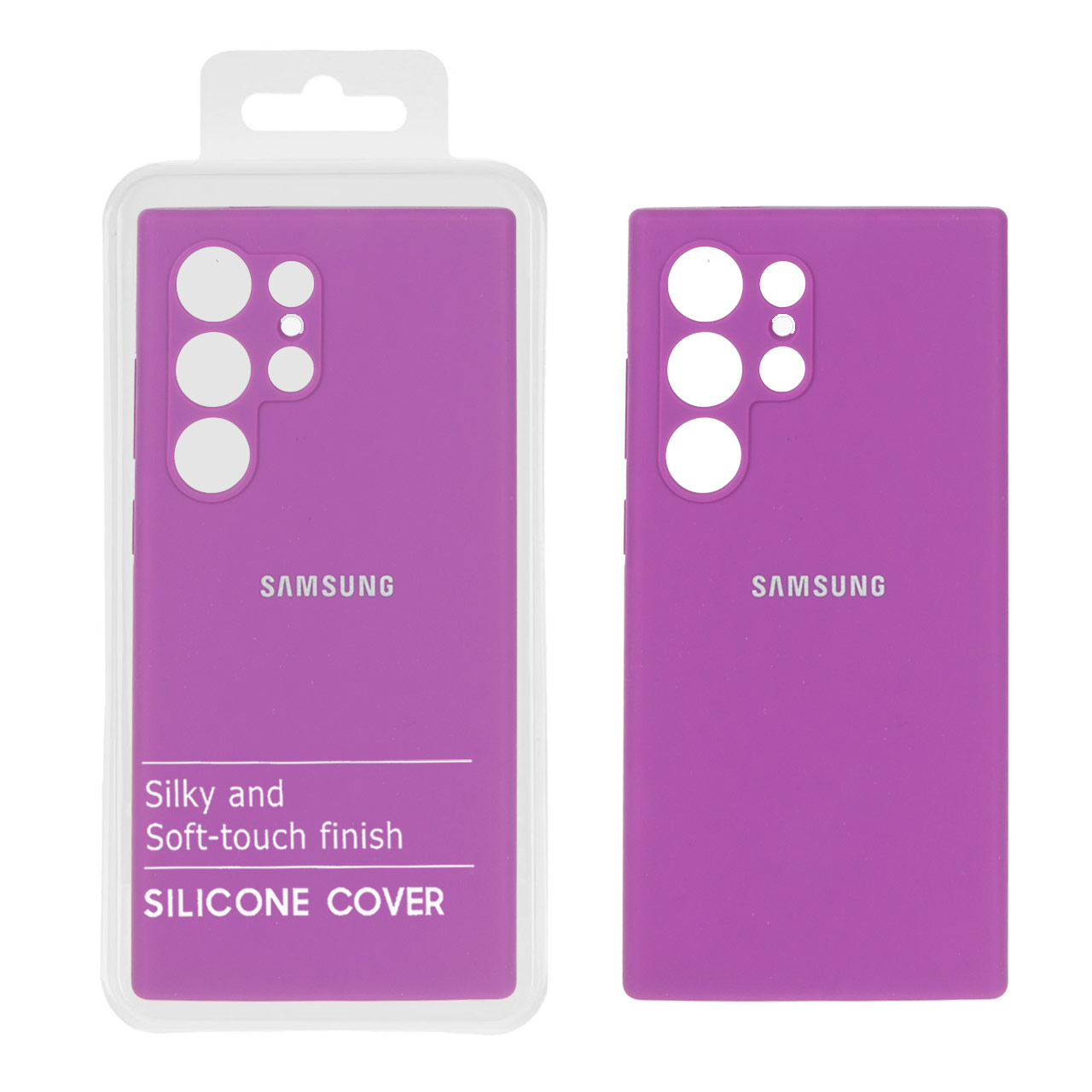 1521246 قاب سیلیکونی پاک کنی اورجینال درجه یک Samsung Galaxy S24 Ultra - ارغوانی (پک دار) - NTC - تصویر 1