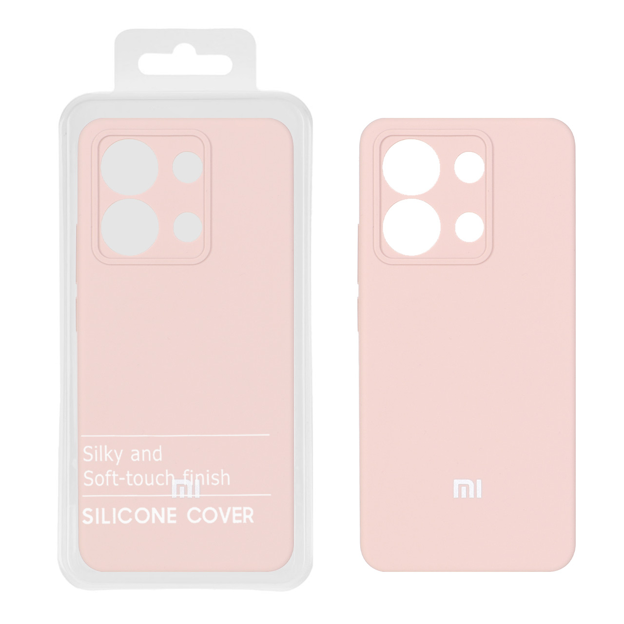 1521618 قاب سیلیکونی پاک کنی اورجینال درجه یک Xiaomi Redmi Note 13 4G - کرم نارنجی (پک دار) - NTC - تصویر 1