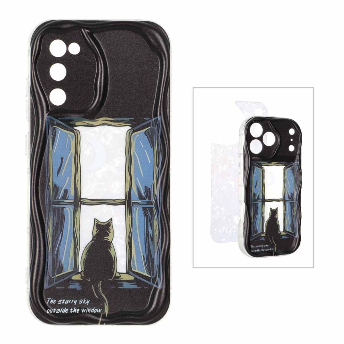 قاب کنگره ای ژله ای شفاف طرح دار با کاور ماربل Samsung Galaxy S20 FE - کد 278 - تصویر 1