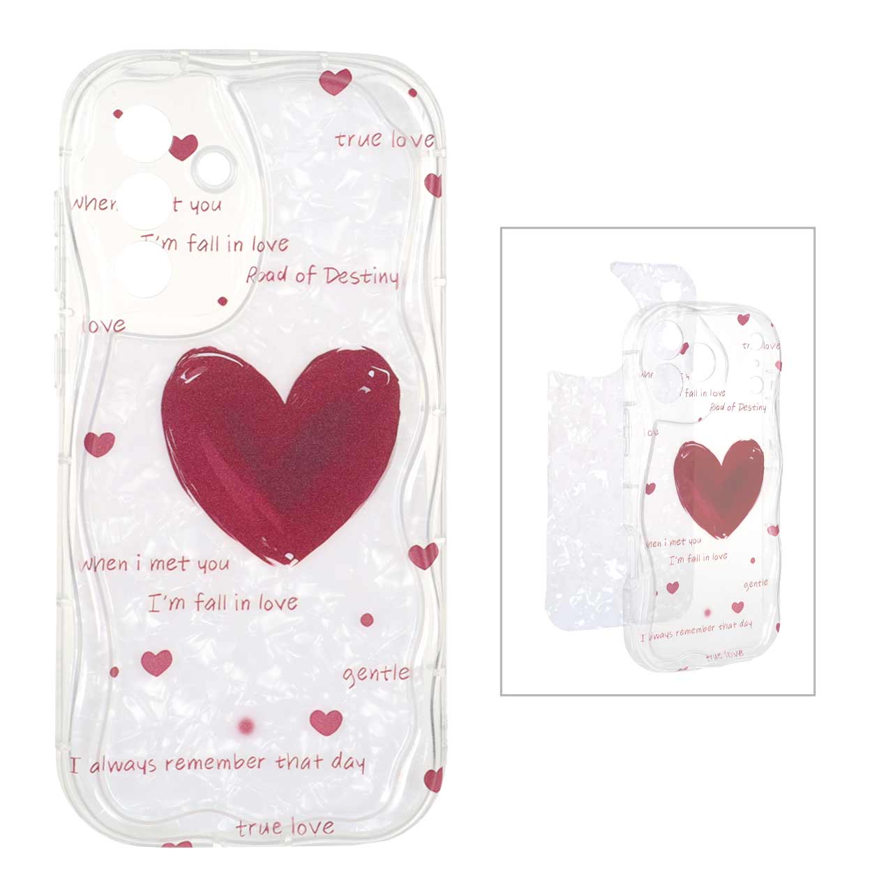 1522332 قاب کنگره ای ژله ای شفاف طرح دار با کاور ماربل Samsung Galaxy A56 / A36 - کد 280 - تصویر 1