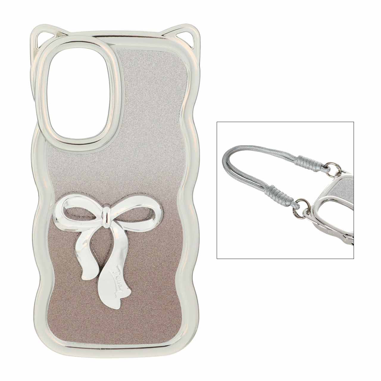 1522932 قاب کنگره ای اکلیلی پاپیون دار با بند مچی Samsung Galaxy S21 FE - رزگلد - تصویر 1