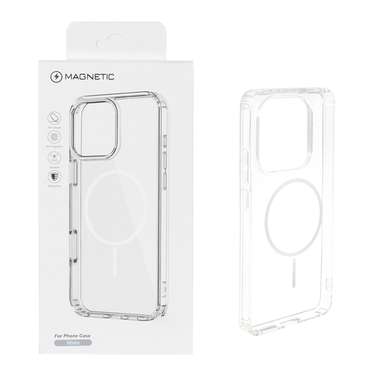 1523064 قاب اورجینال Magnetic دور ژله ای MagSafe مدل Xiaomi Redmi Note 14 4G - سفید (پک دار) - تصویر 1