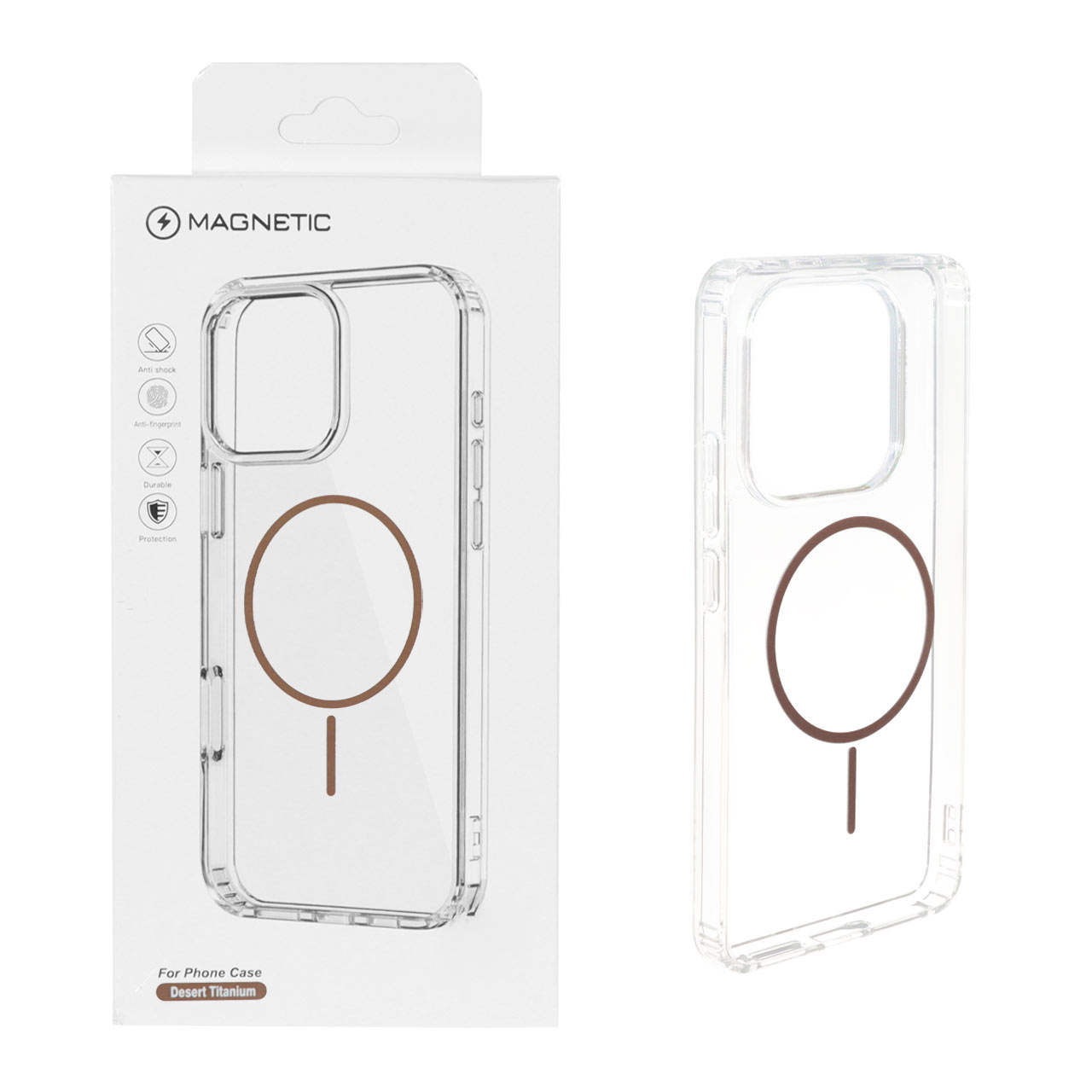 1523068 قاب اورجینال Magnetic دور ژله ای MagSafe مدل Xiaomi Redmi Note 14 4G - صحرایی (پک دار) - تصویر 1