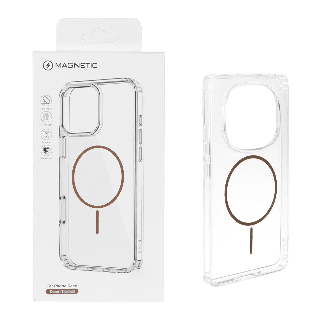 1523088 قاب اورجینال Magnetic دور ژله ای MagSafe مدل Xiaomi Redmi Note 14 Pro 4G - صحرایی (پک دار) - تصویر 1