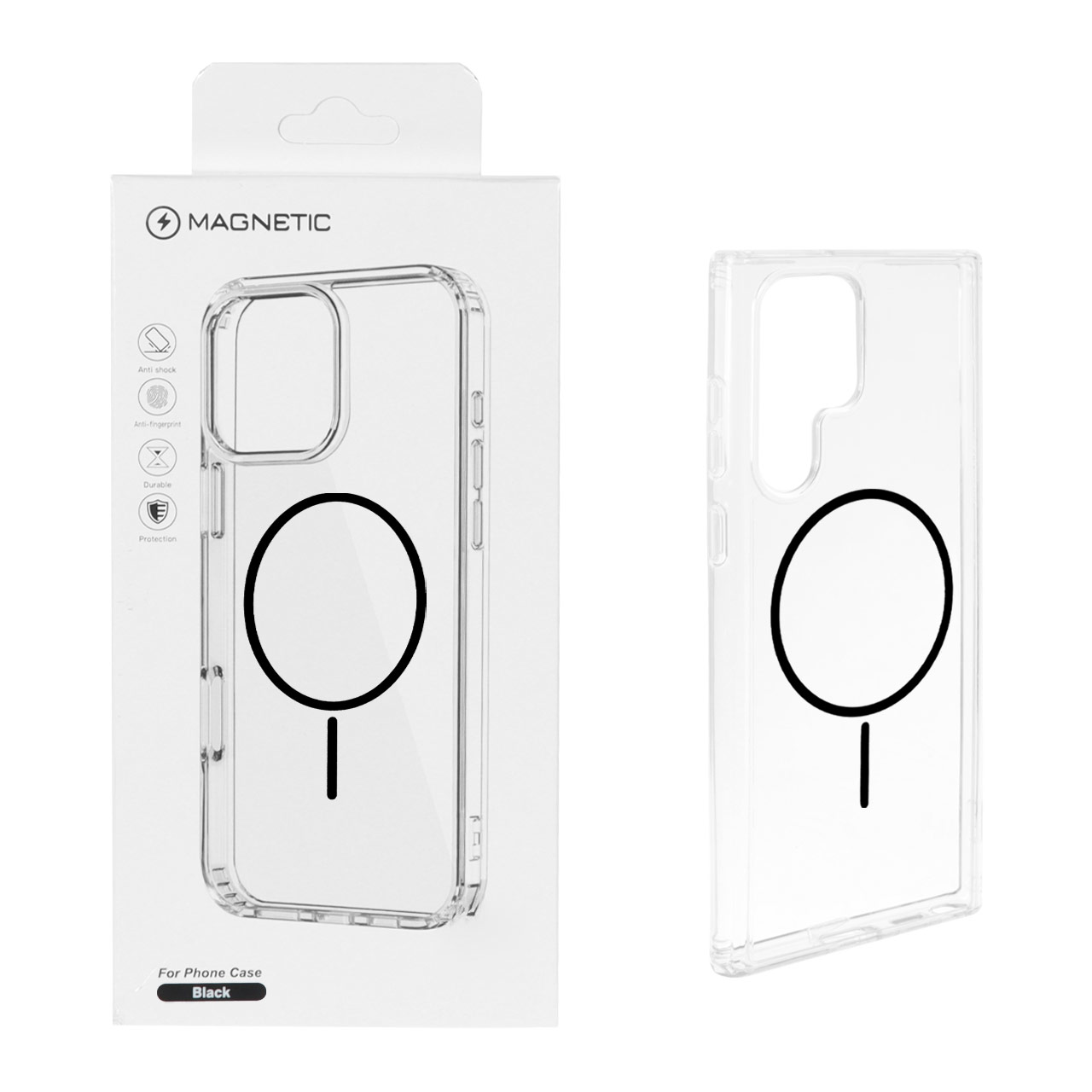 1523092 قاب اورجینال Magnetic دور ژله ای MagSafe مدل Samsung Galaxy S22 Ultra - مشکی (پک دار) - تصویر 1