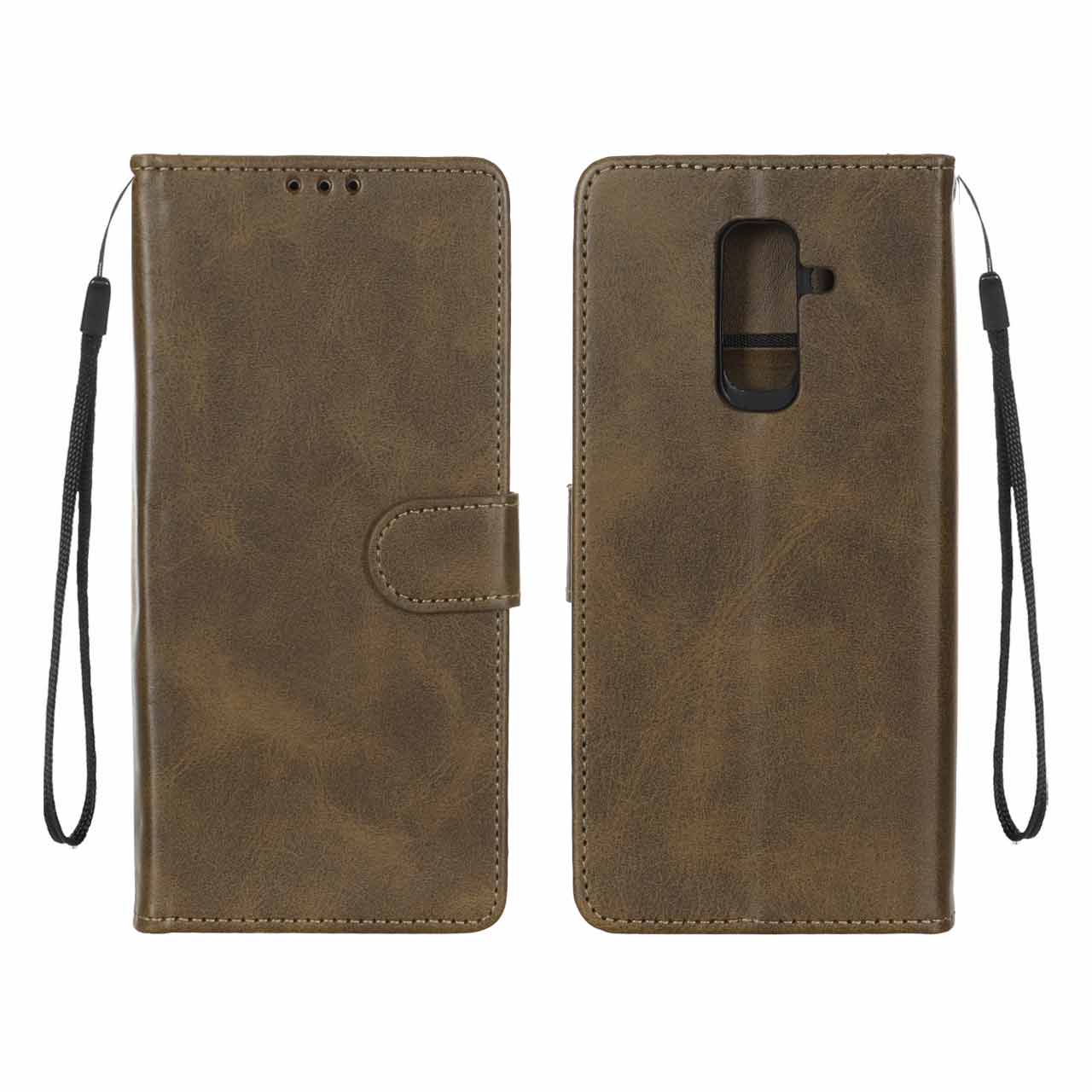 1525916 کیف موبایل مگنتی درجه یک MNC مدل Samsung Galaxy A6 Plus - سبز زیتونی - تصویر 1