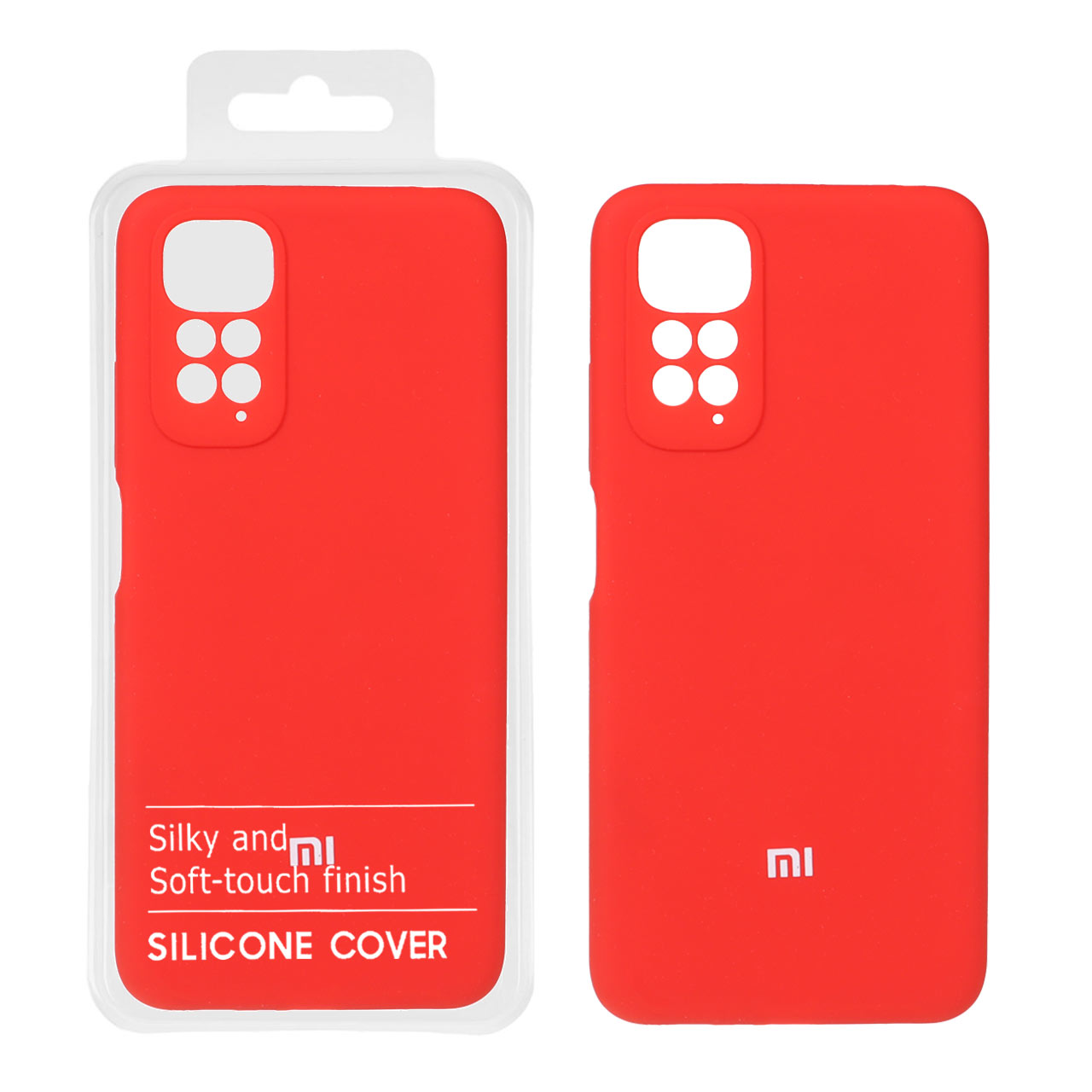 667816 قاب سیلیکونی پاک کنی محافظ لنزدار اورجینال Xiaomi Redmi Note 11S / Note 11-4G - قرمز (پک اصلی) - تصویر 1