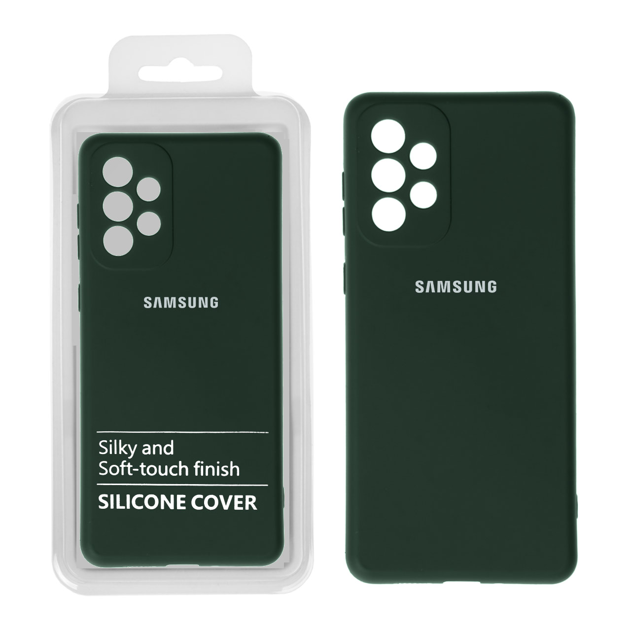 691556 قاب نیو سیلیکون محافظ لنزدار Samsung A73 - RFF سبز تیره (پک دار) - تصویر 1