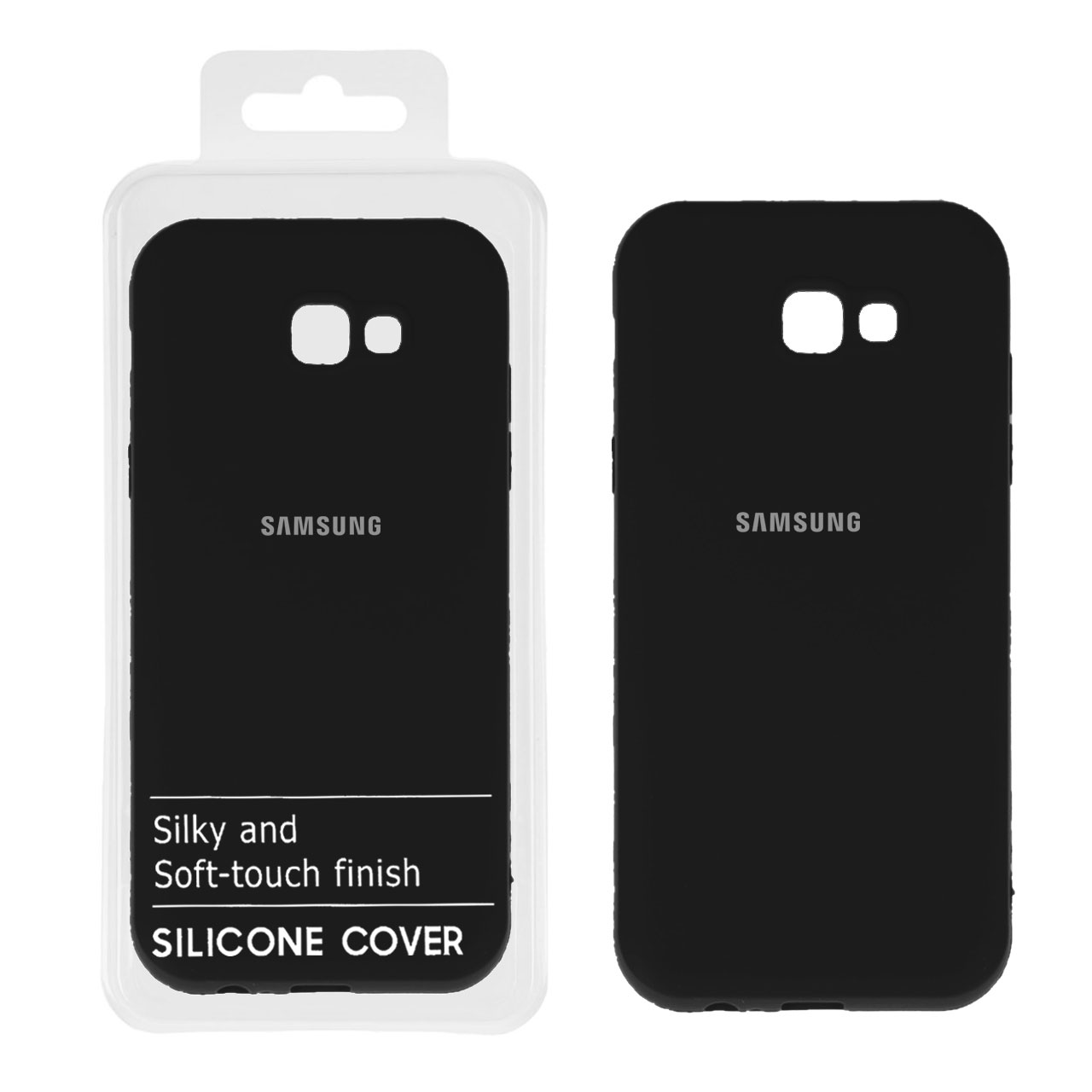 705942 قاب نیو سیلیکون محافظ لنزدار Samsung A7-2017 / A720 - RFF - مشکی (پک دار) - تصویر 1