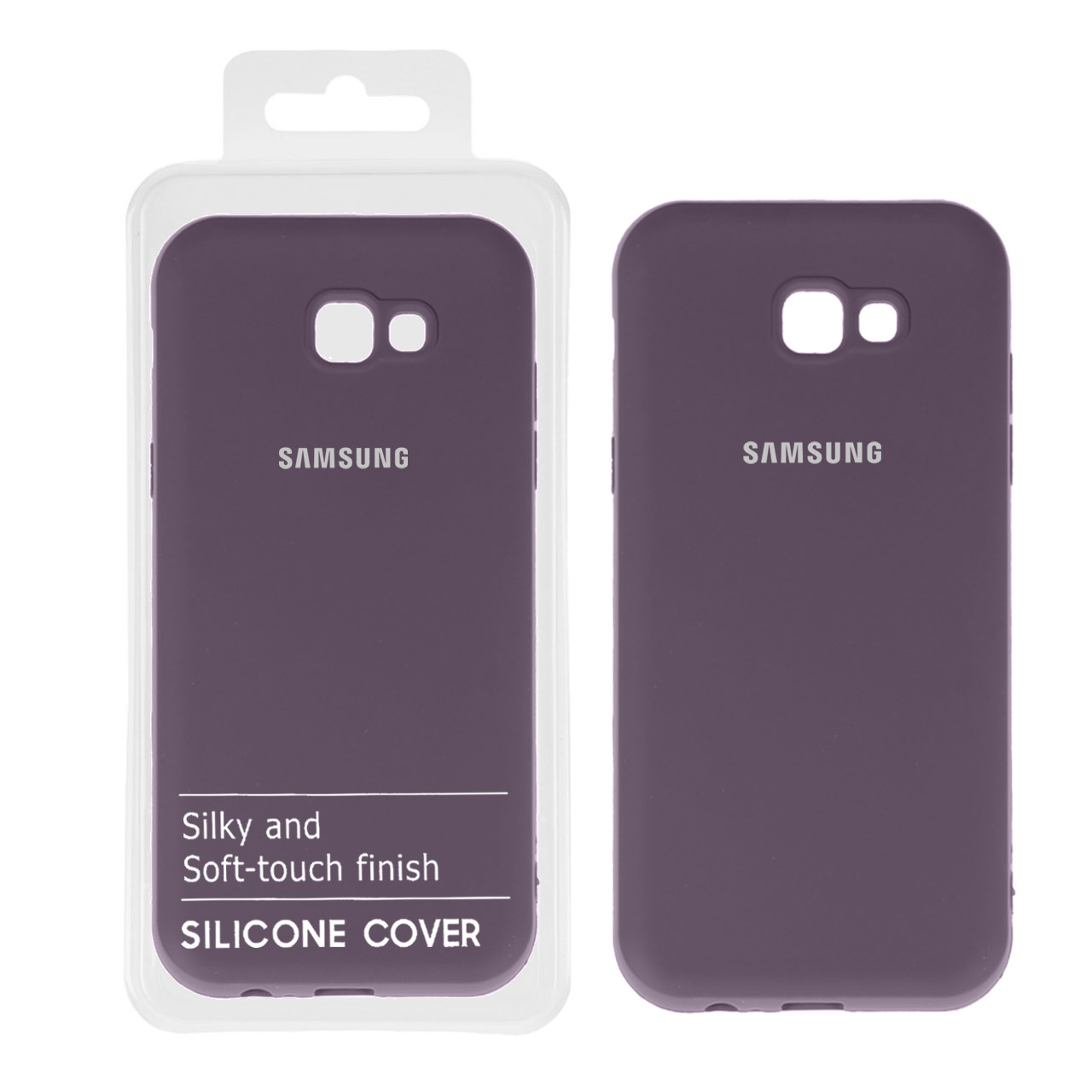 705948 قاب نیو سیلیکون محافظ لنزدار Samsung A7-2017 / A720 - RFF - بادمجانی (پک دار) - تصویر 1