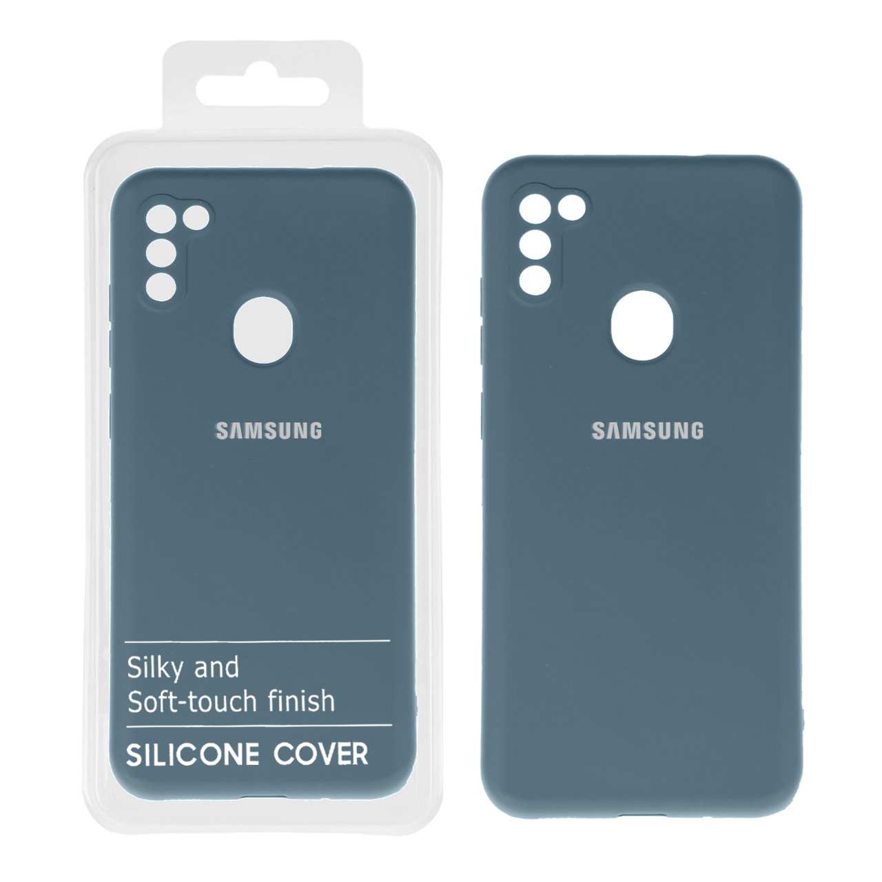 705968 قاب نیو سیلیکون محافظ لنزدار Samsung Galaxy A11 / M11 - RFF - آبی فیلی (پک دار) - تصویر 1