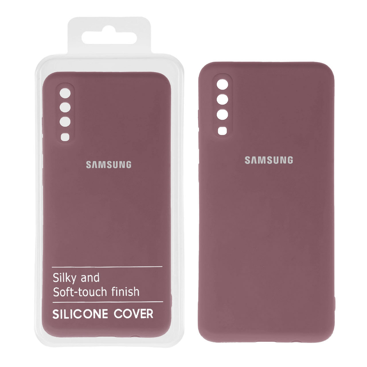 715518 قاب نیو سیلیکون محافظ لنزدار Samsung A70 / A70S - RFF - بادمجانی کد 5 (پک دار) - تصویر 1