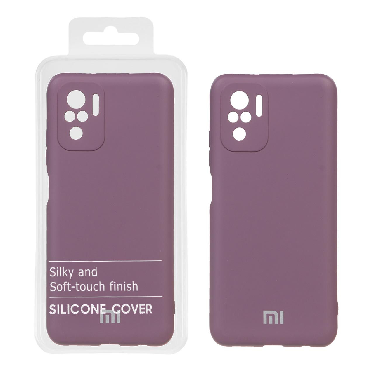 755110 قاب نیو سیلیکون محافظ لنزدار Xiaomi Redmi Note 10-4G / Note 10S / Poco M5S -RFF - بادمجانی کد7 (پک دار) - تصویر 1
