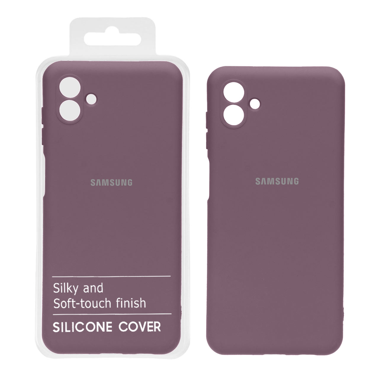 755230 قاب نیو سیلیکون محافظ لنزدار Samsung A04 -RFF - بادمجانی کد7 (پک دار) - تصویر 1