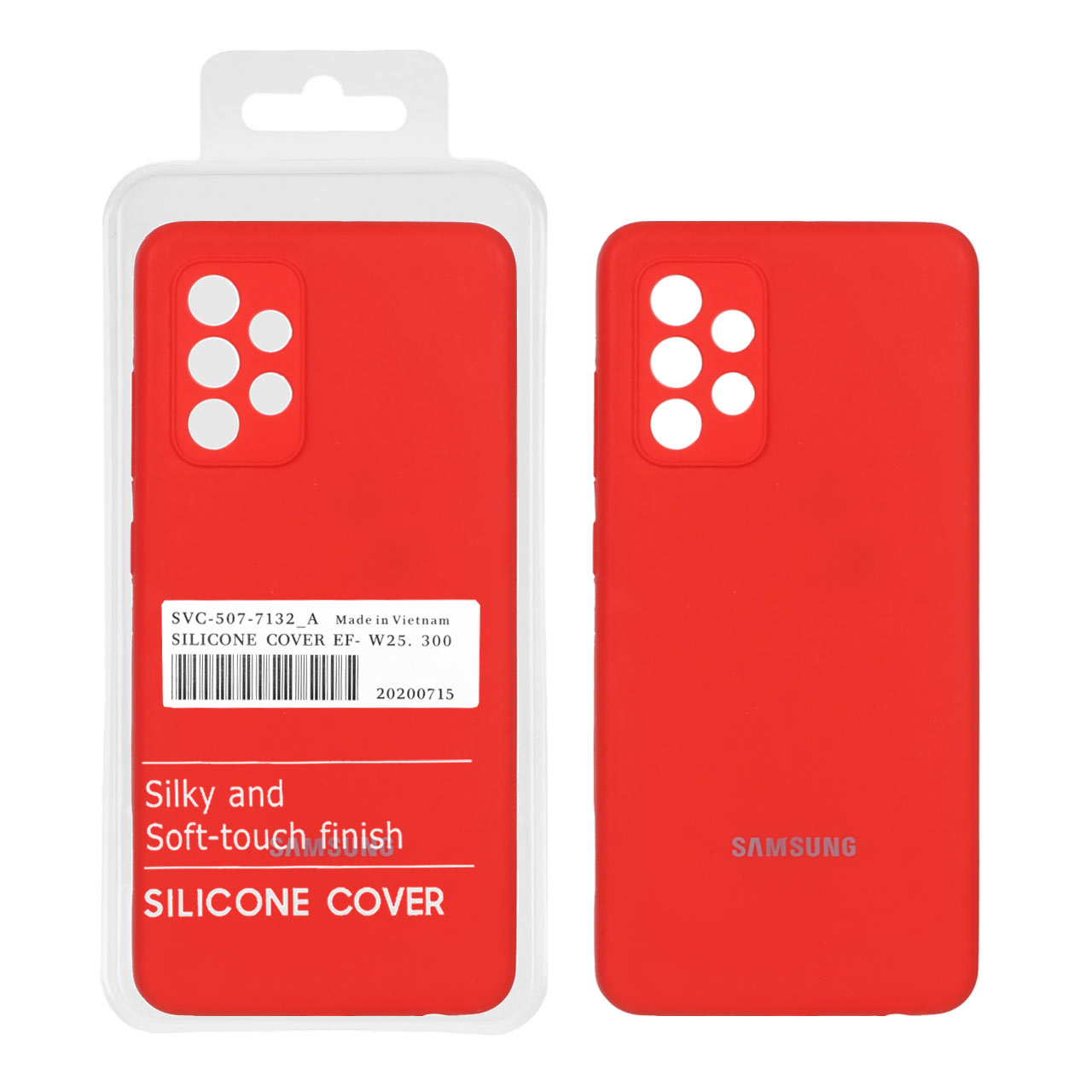 811082.jpg قاب سیلیکونی پاک کنی اورجینال درجه یک Samsung A52 / A52S - قرمز (پک دار) - تصویر 1