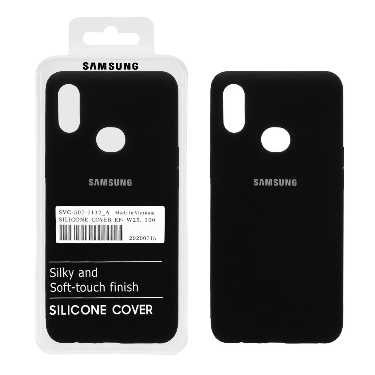 811120.jpg قاب سیلیکونی پاک کنی اورجینال درجه یک Samsung A10S - مشکی (پک دار) - تصویر 1