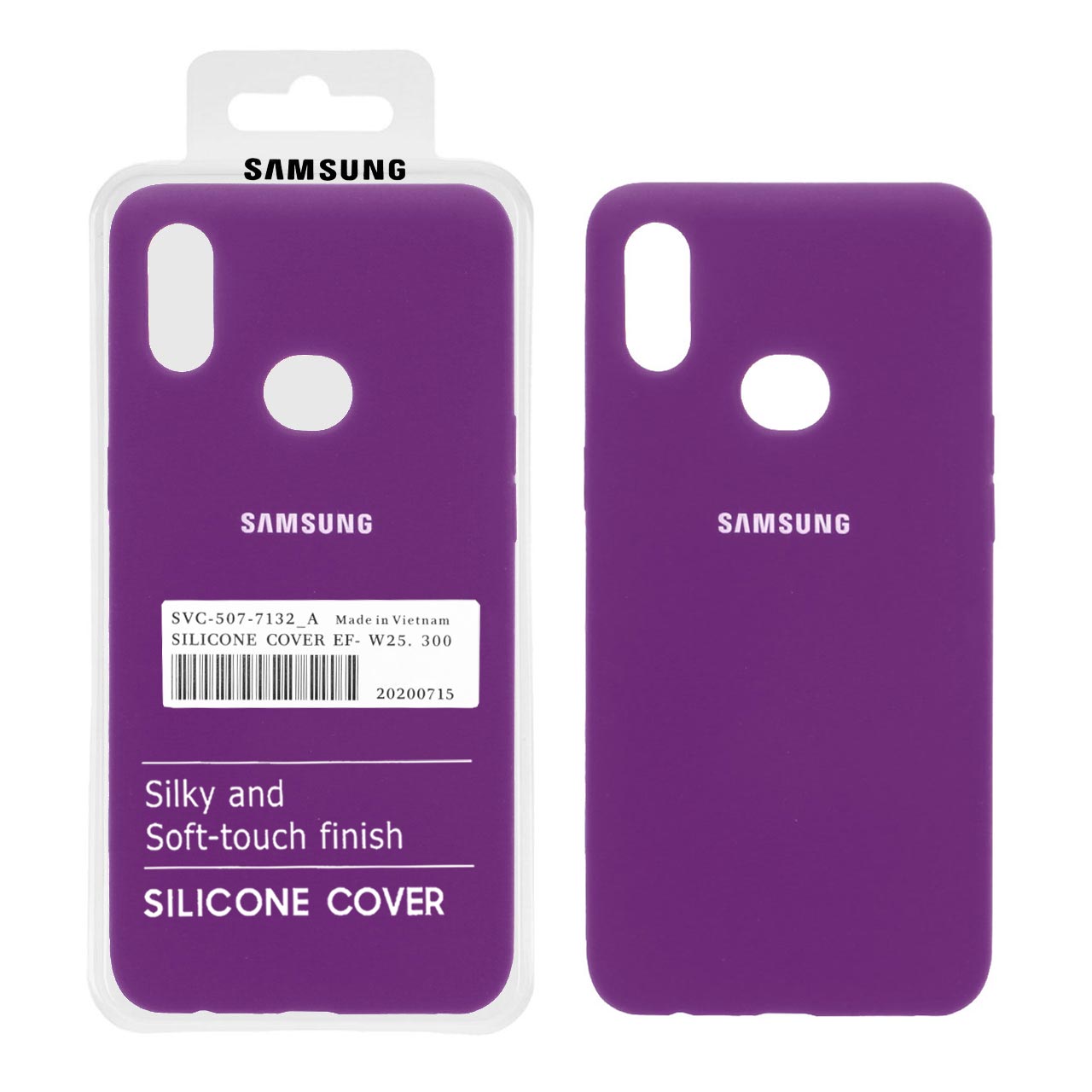 811126 قاب سیلیکونی پاک کنی اورجینال درجه یک Samsung A10S - ارغوانی (پک دار) - تصویر 1