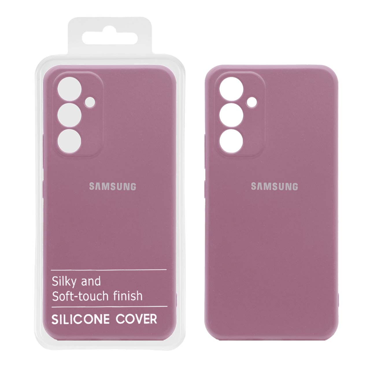 851058 قاب نیو سیلیکون محافظ لنزدار Samsung A54-5G -RFF - بادمجانی (پک دار) - تصویر 1