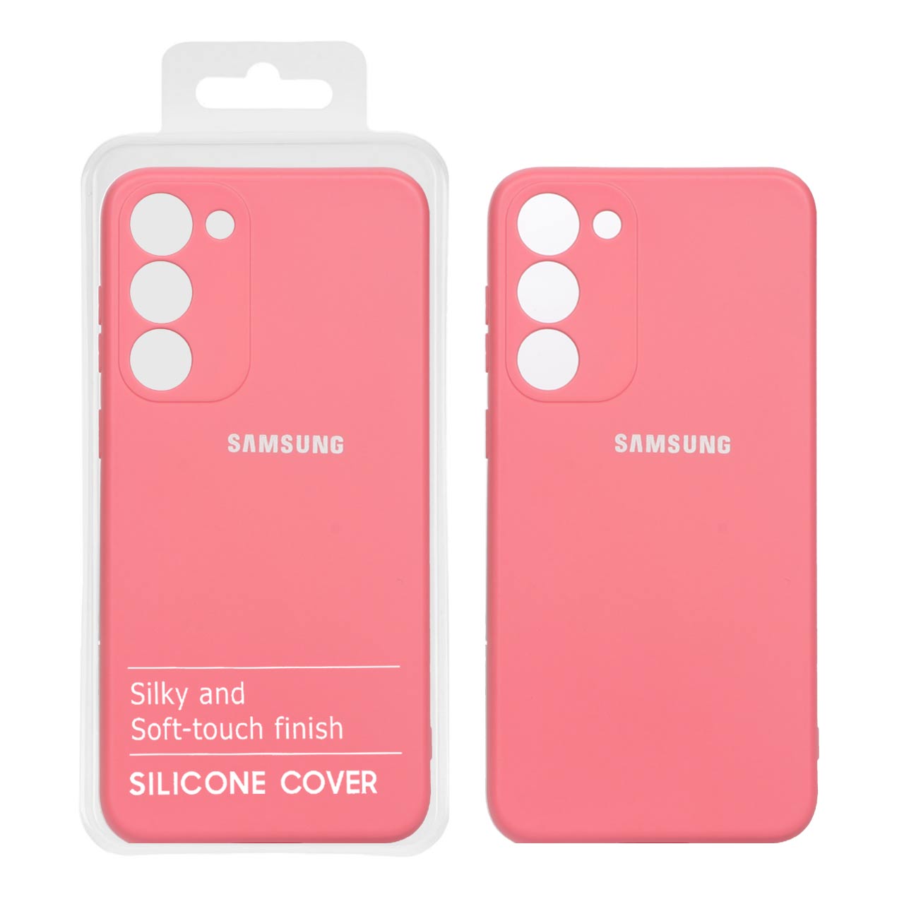 868452 قاب نیو سیلیکون محافظ لنزدار Samsung S23 Plus -RFF - صورتی فانتزی (پک دار) - تصویر 1