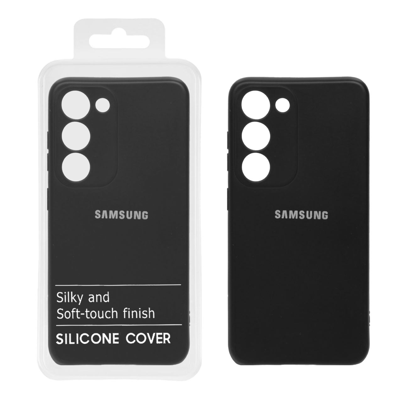 868462 قاب نیو سیلیکون محافظ لنزدار Samsung S23 -RFF - مشکی (پک دار) - تصویر 1