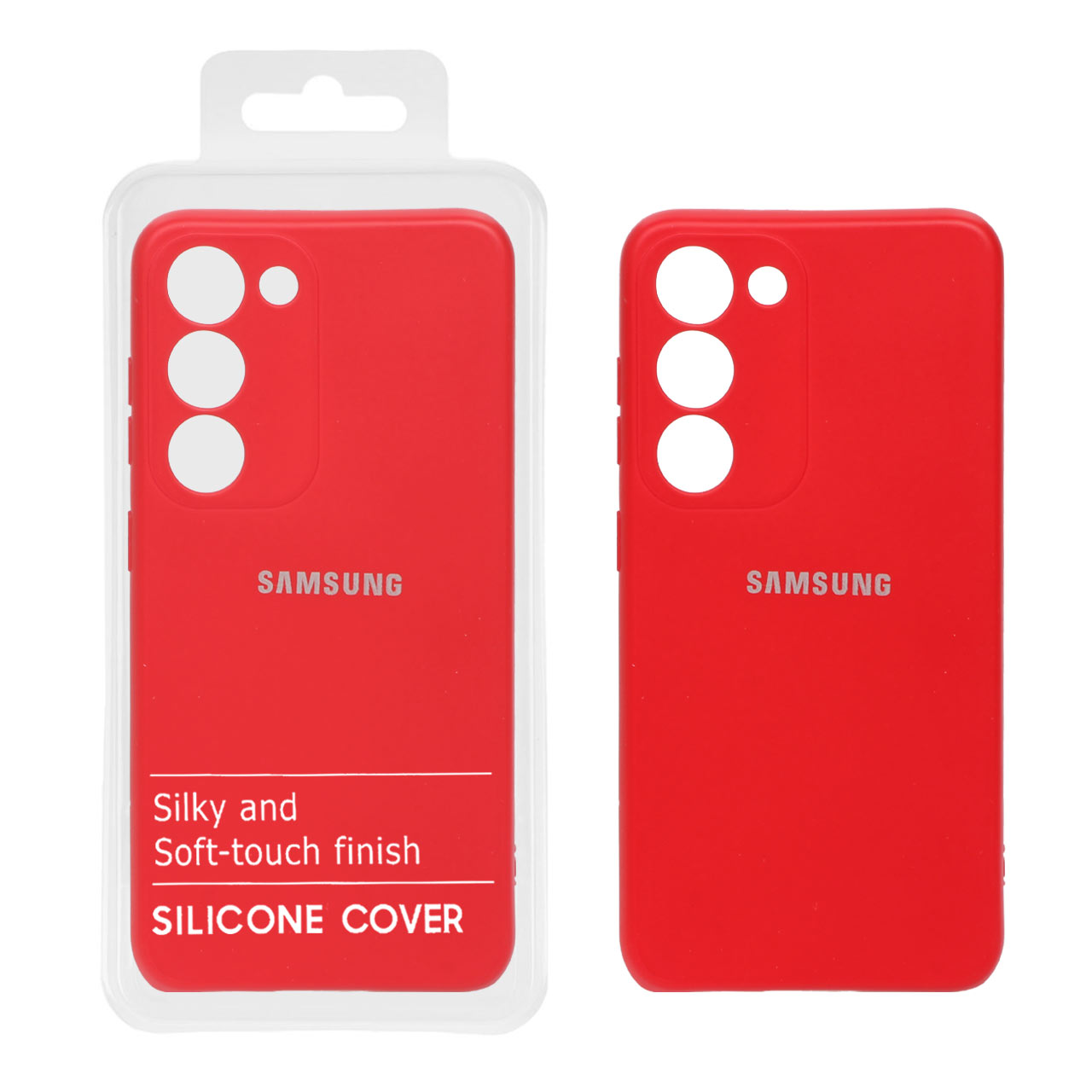 868472 قاب نیو سیلیکون محافظ لنزدار Samsung S23 -RFF - قرمز (پک دار) - تصویر 1