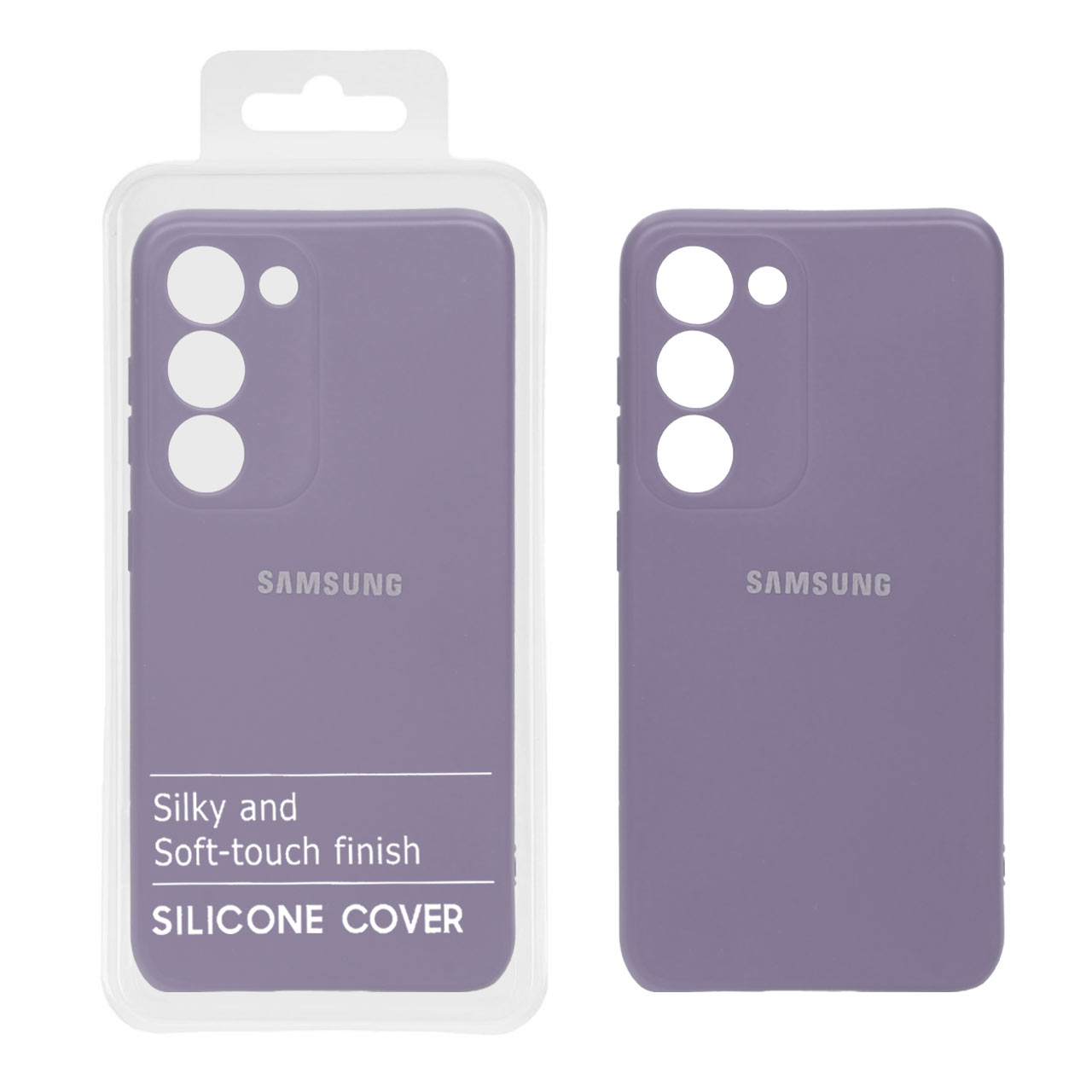 868476 قاب نیو سیلیکون محافظ لنزدار Samsung S23 -RFF - بنفش کدر (پک دار) - تصویر 1