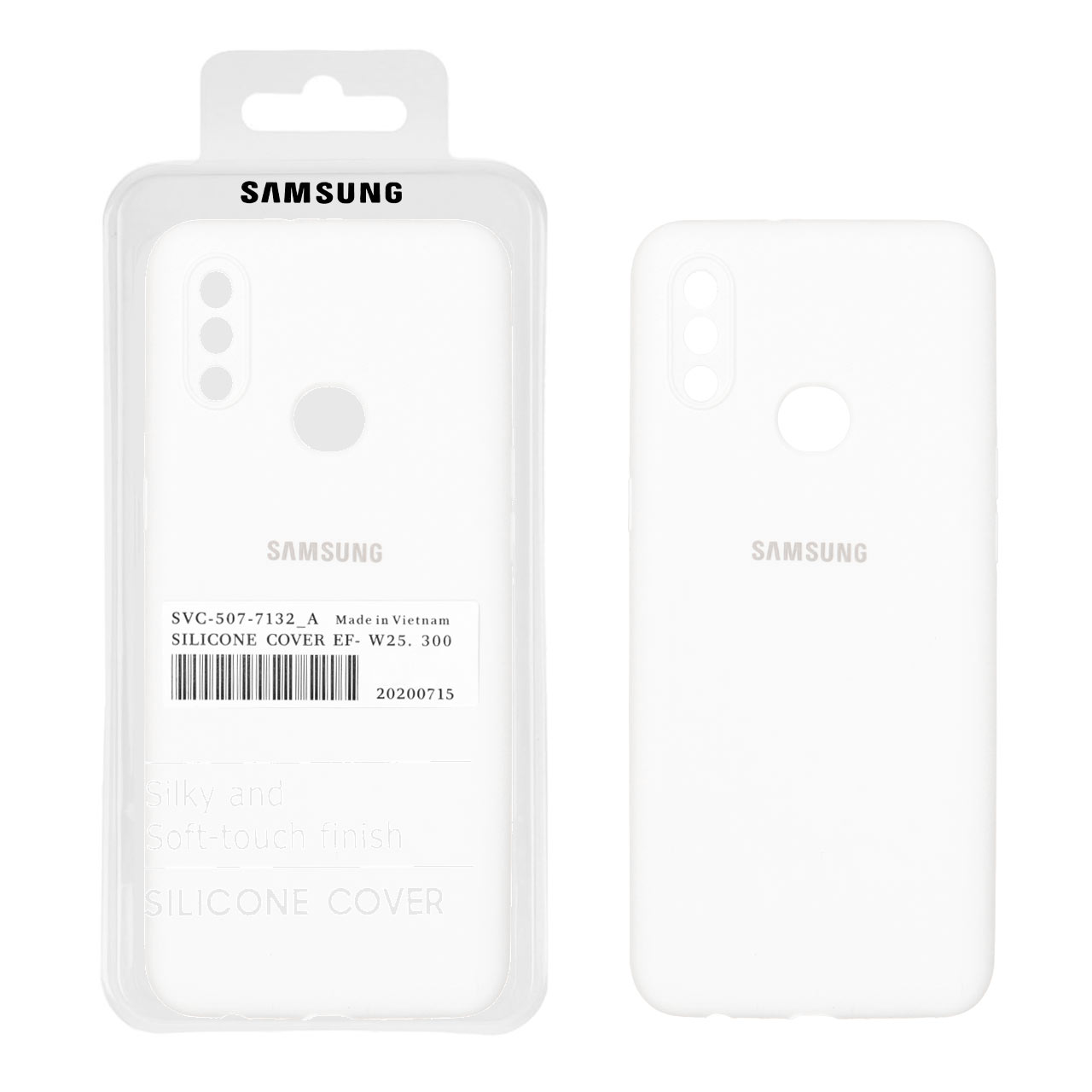 876808.jpg قاب سیلیکونی پاک کنی اورجینال درجه یک Samsung Galaxy A10s / M01s - سفید (پک دار) - تصویر 1