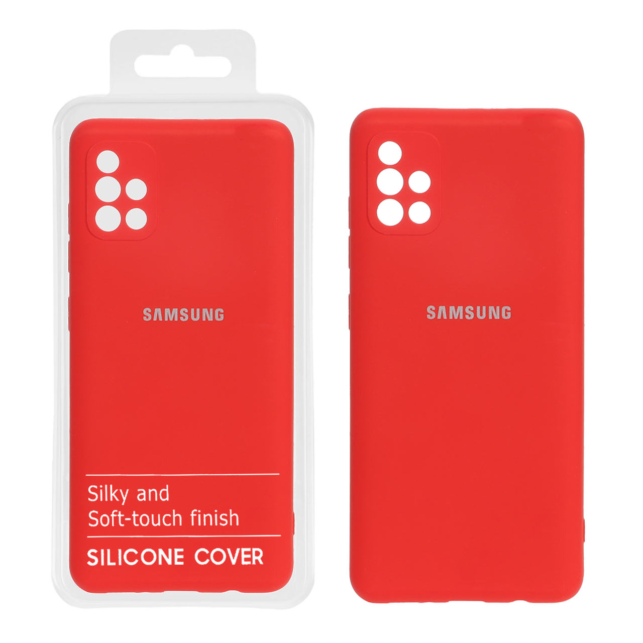 927942 قاب نیو سیلیکون محافظ لنزدار Samsung Galaxy A51-4G - RFF - آلبالویی (پک دار) - تصویر 1