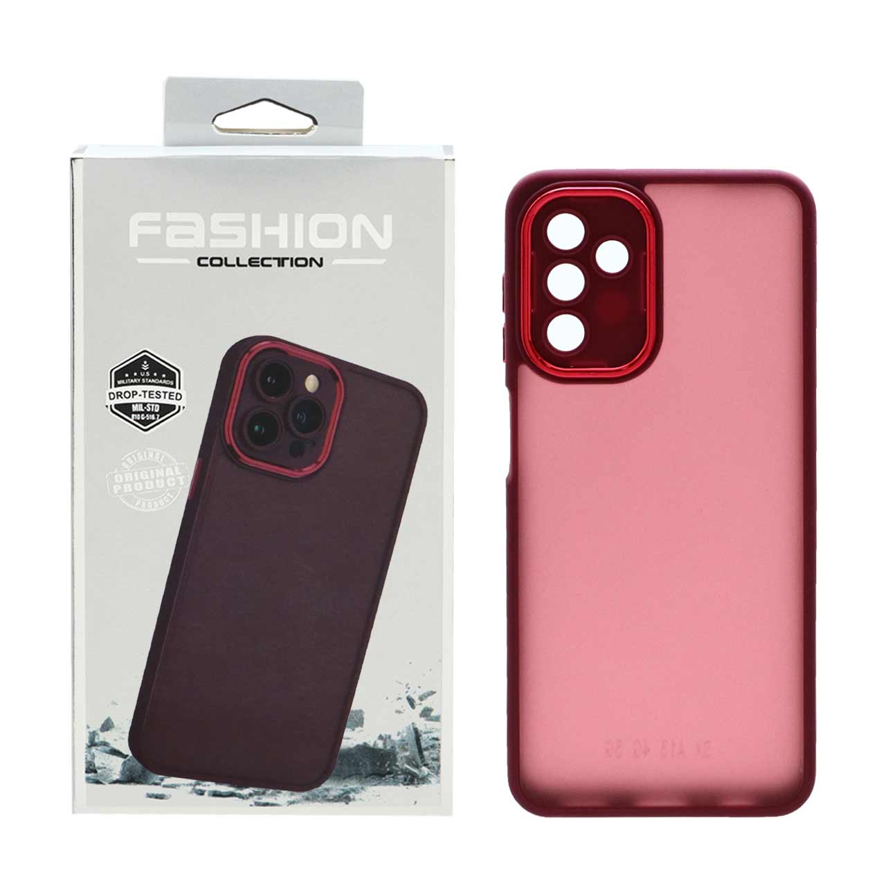 935530 قاب Fashion Case مات متال آیرون Samsung Galaxy A04S / A13 5G - زرشکی (پک دار) - تصویر 1