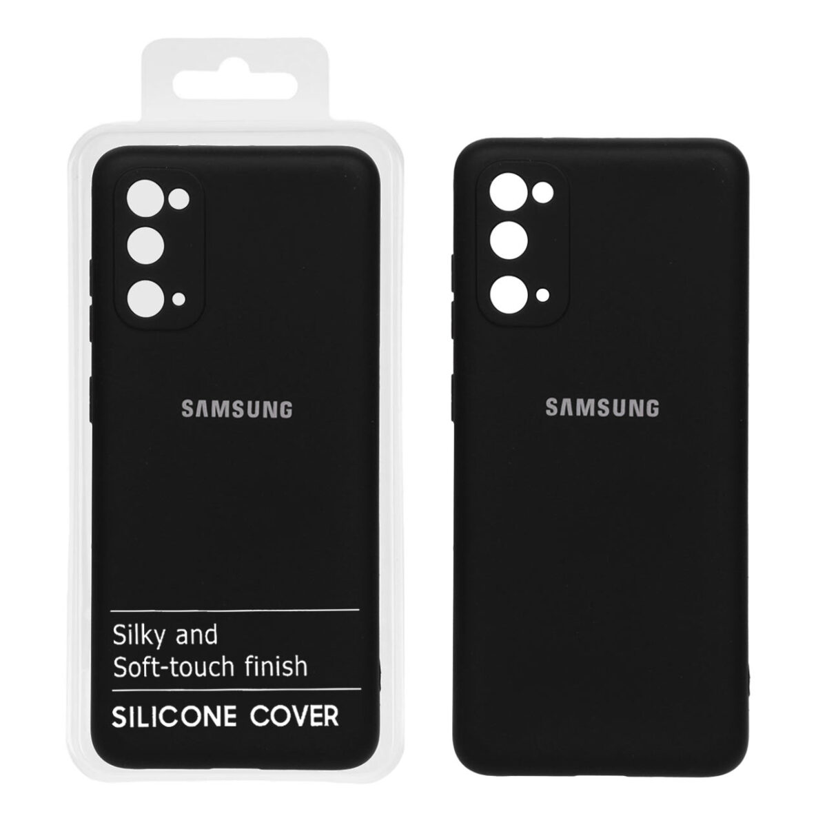قاب نیو سیلیکون محافظ لنزدار Samsung S20 - RFF - مشکی (پک دار) - تصویر 1
