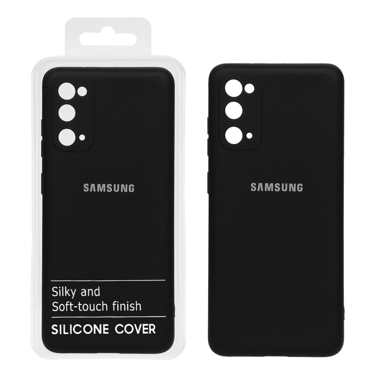 941864 قاب نیو سیلیکون محافظ لنزدار Samsung S20 - RFF - مشکی (پک دار) - تصویر 1