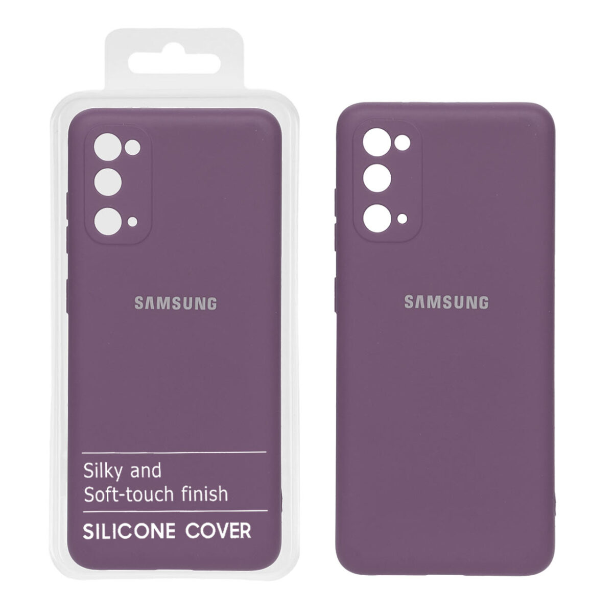 قاب نیو سیلیکون محافظ لنزدار Samsung S20 - RFF - بادمجانی (پک دار) - تصویر 1