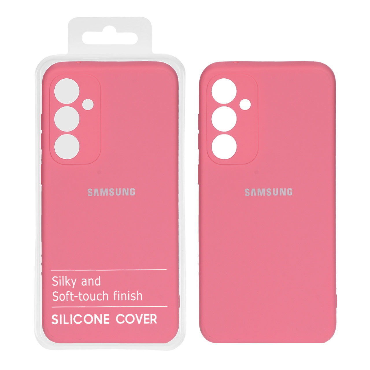 947236 قاب نیو سیلیکون محافظ لنزدار Samsung S23 FE - RFF - صورتی روشن (پک دار) - تصویر 1