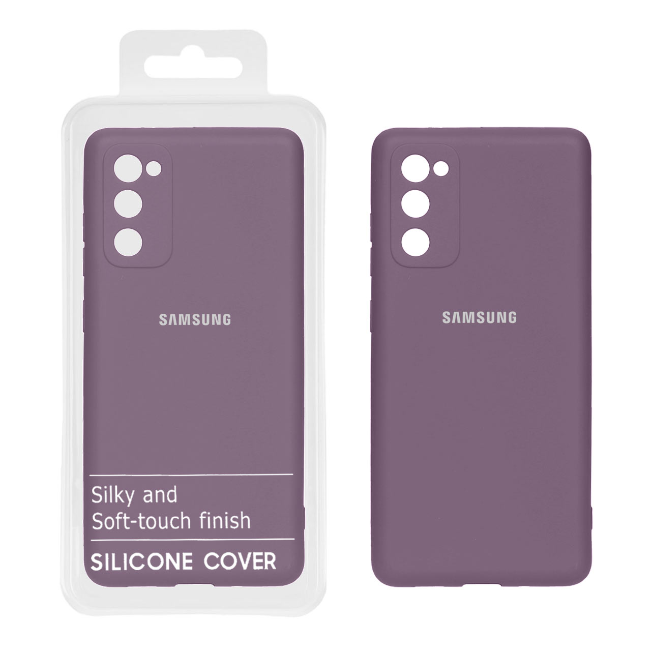 947356 قاب نیو سیلیکون محافظ لنزدار Samsung S20 FE - RFF - بادمجانی (پک دار) - تصویر 1