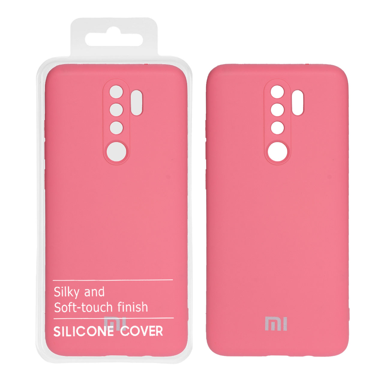 953388 قاب نیو سیلیکون محافظ لنزدار Xiaomi Redmi Note 8 Pro - RFF - صورتی روشن (پک دار) - تصویر 1