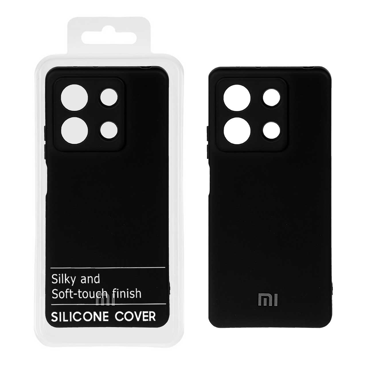 986840 قاب نیو سیلیکون محافظ لنزدار Xiaomi Redmi Note 13 4G - RFF - مشکی (پک دار) - تصویر 1