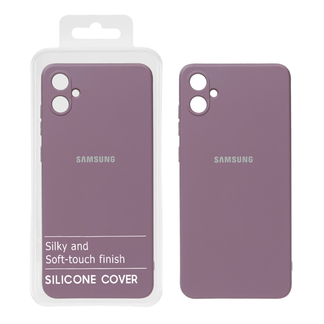 991138 قاب نیو سیلیکون محافظ لنزدار Samsung A05 - RFF - بادمجانی (پک دار) - تصویر 1