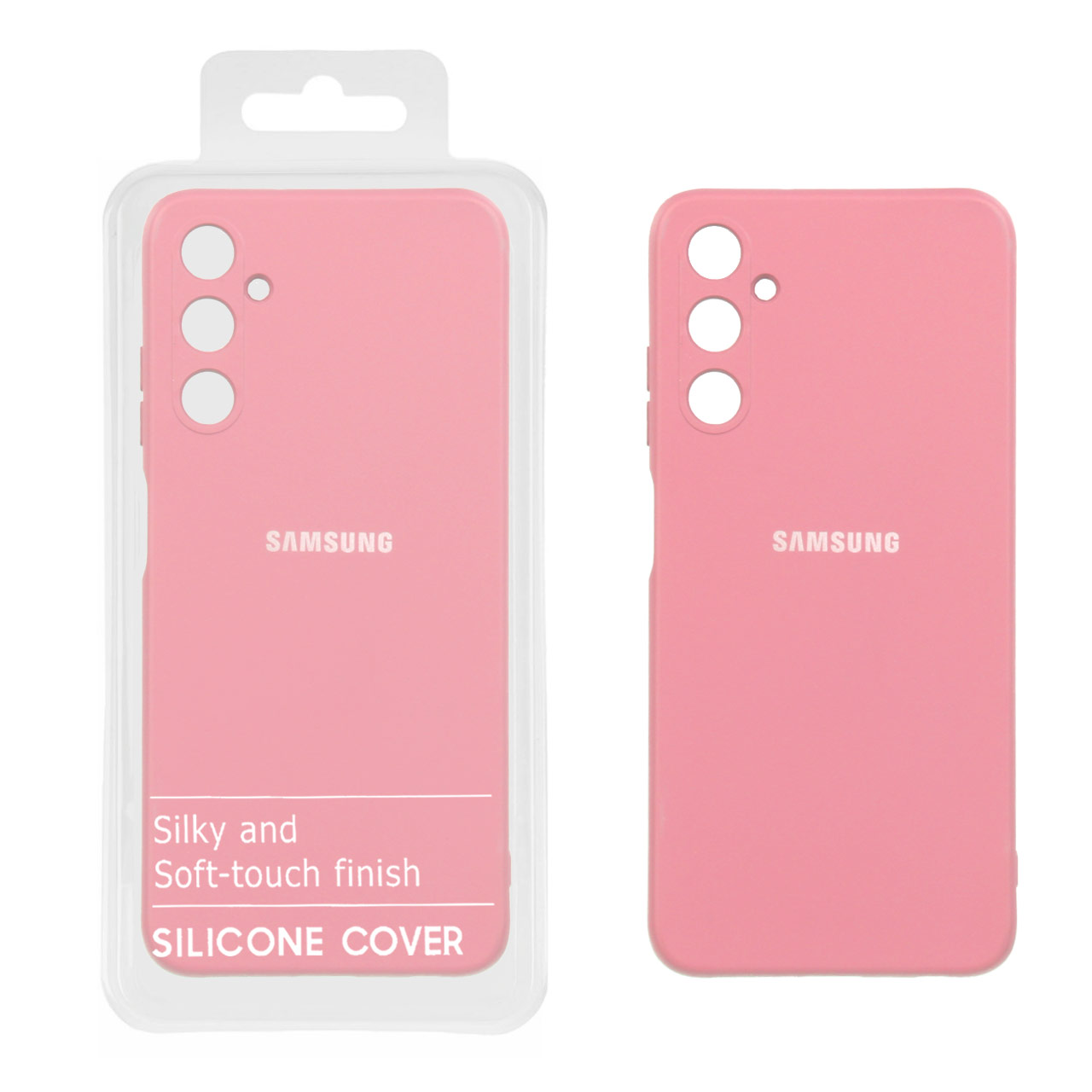 991160 قاب نیو سیلیکون محافظ لنزدار Samsung A05s - RFF - صورتی روشن (پک دار) - تصویر 1