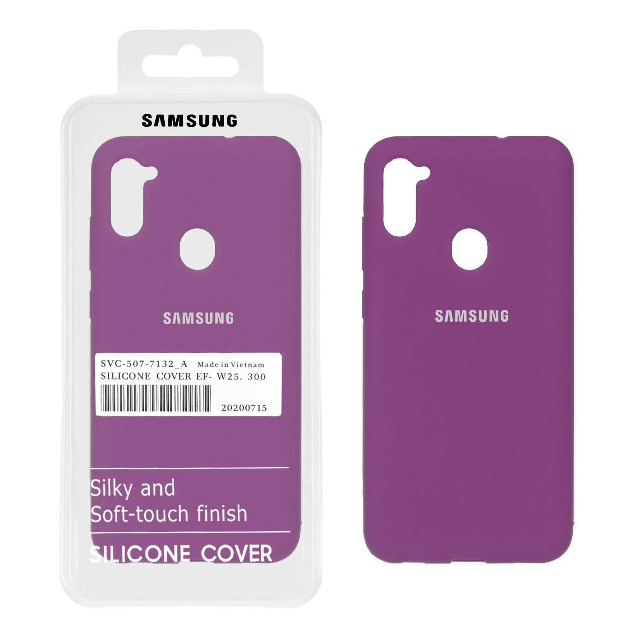 1032696 قاب سیلیکونی پاک کنی اورجینال درجه یک Samsung Galaxy A11 / M11 - ارغوانی (پک دار) - تصویر 1