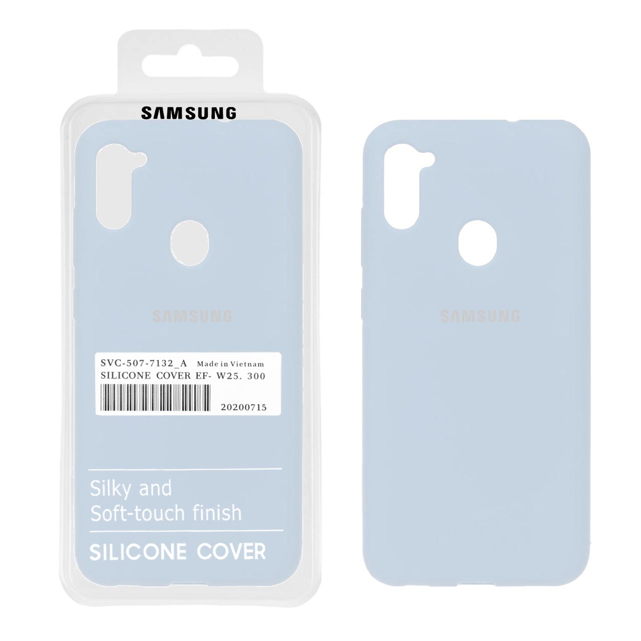 1032710 قاب سیلیکونی پاک کنی اورجینال درجه یک Samsung Galaxy A11 / M11 - آبی روشن (پک دار) - تصویر 1